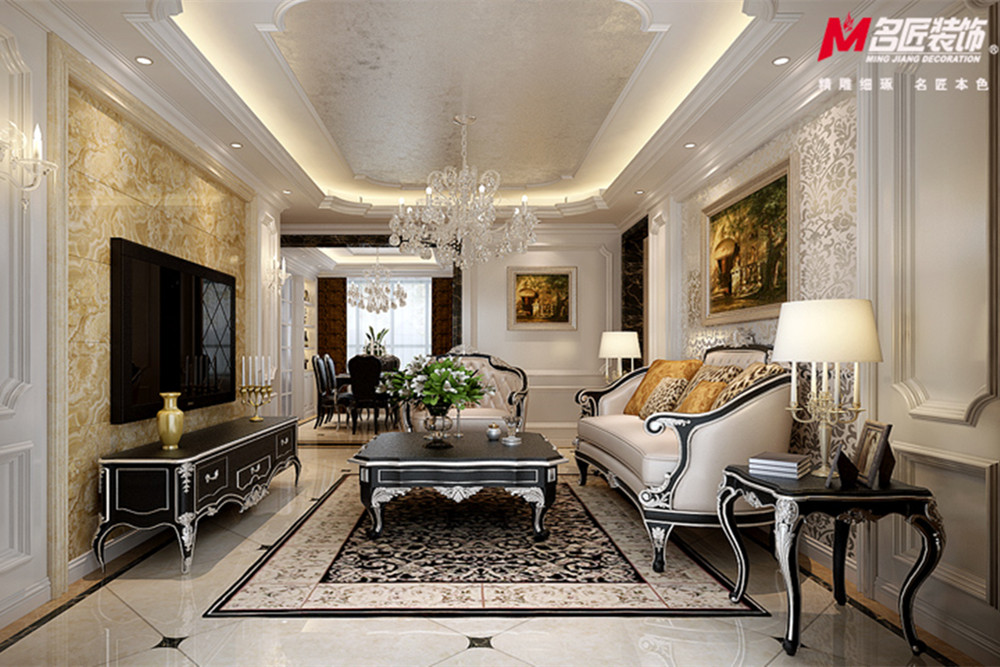 合肥市通和&middot;星辰同輝歐式風(fēng)格四居室裝修案例