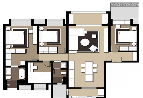150㎡現(xiàn)代簡約,低調(diào)大氣、自然舒適,住起來很愜意